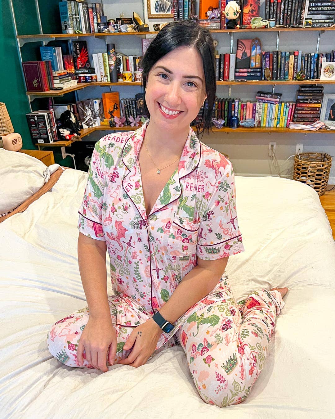 Blissfully Bookish Company - Wholesale Sleepwear Set - Women's - Fantasy Reader Bamboo Long Pants Pajama Set8