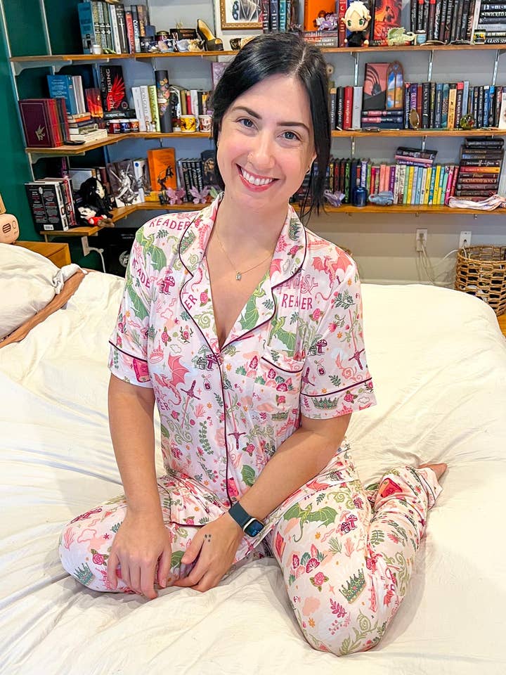 Blissfully Bookish Company - Wholesale Sleepwear Set - Women's - Fantasy Reader Bamboo Long Pants Pajama Set8