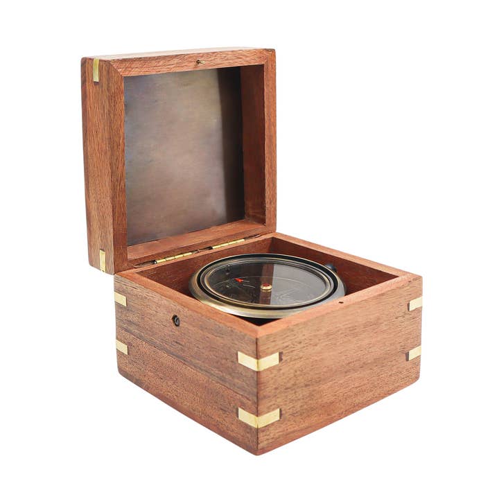 Bússola de Cardan de Património Gravado com Caixa de Madeira por atacado de Dollond & Co.
