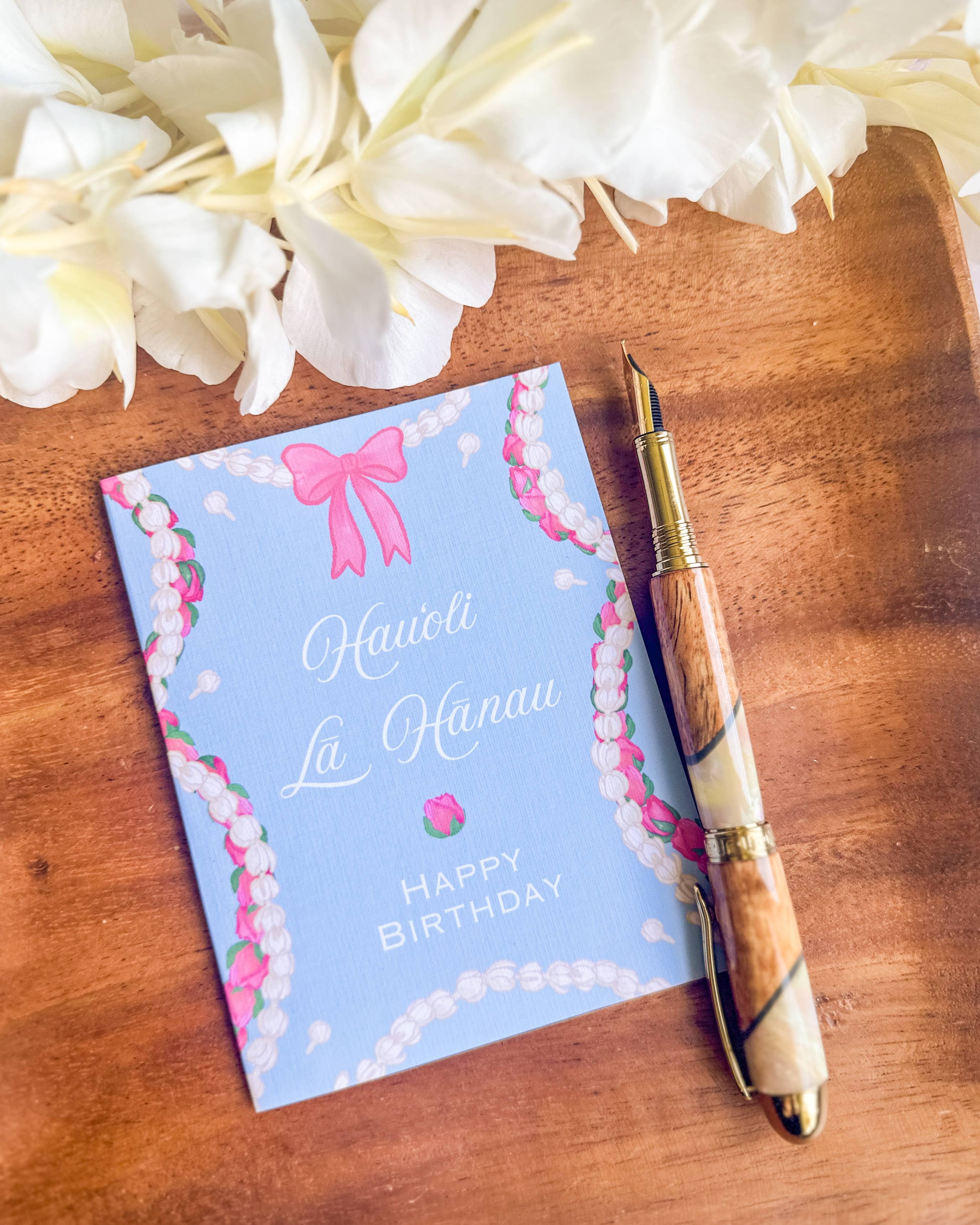 Design Jord - Wholesale Birthday Card - Pikake & Rose - Birthday Card1