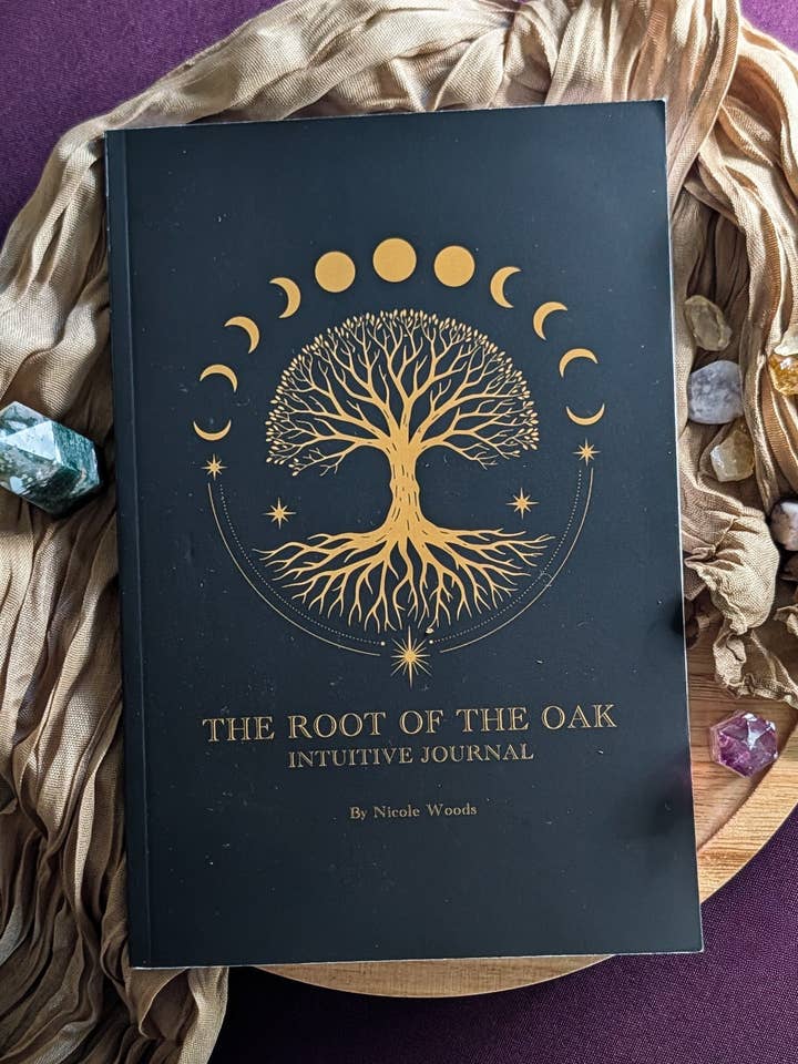 The Root of The Oak Intuitive Journal | Guided Self-Discovery Prompts | Healing, Mindfulness & Personal Growth | 6x9 Wellness Journal for wholesale by Wildroot Alchemy