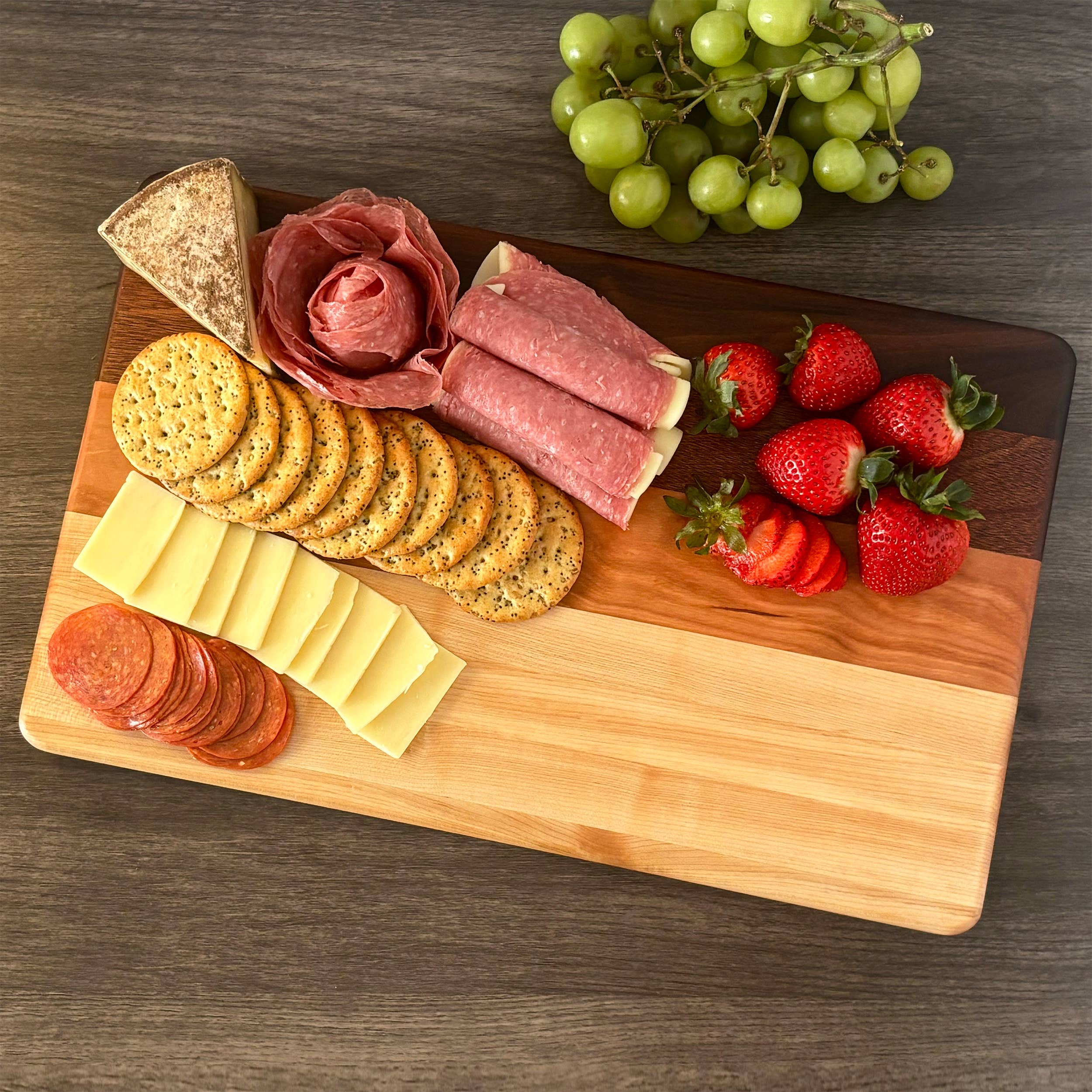 Holzer Handcrafted ® - Wholesale Cutting Board - Handmade Cutting Board 16" x 10" x .8" | Maple, Cherry, Sapele, Walnut Hardwood | Holzer Handcrafted5