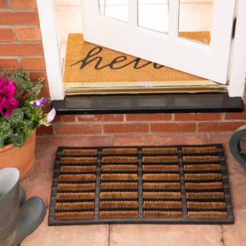 Marissa's Gifts - Wholesale Door Mat - Rubber Tray with coir brushes doormat 60 x 40 x 2cm anti slip backing.