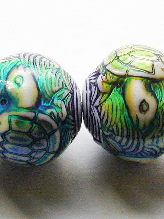 Mirage Beads (Polymer)- Turtle Island for wholesale by Tika