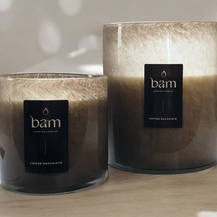 BAM - COFFEE MACCHIATO scented candle - INGRID Collection for wholesale by BAM