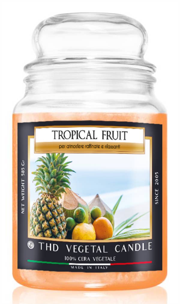 Thd Tophouse - Wholesale Jar/Filled Candle - THD Vegetable Candle 585 g Tropical Fruit 4/40