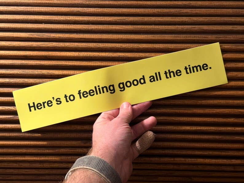 Stuff Worldwide - Wholesale Sticker - Here's to feeling good all the time — Seinfeld Bumper Sticker1