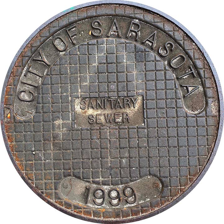 PROJECT FLORIDA - Sarasota, FL - Zerbino per copertura fognaria per la vendita all'ingrosso da parte di Vernakular Photo Designs