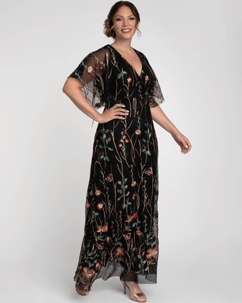 Kiyonna – wholesale Gown – Women's – Embroidered Elegance Evening Gown - Plus Size0