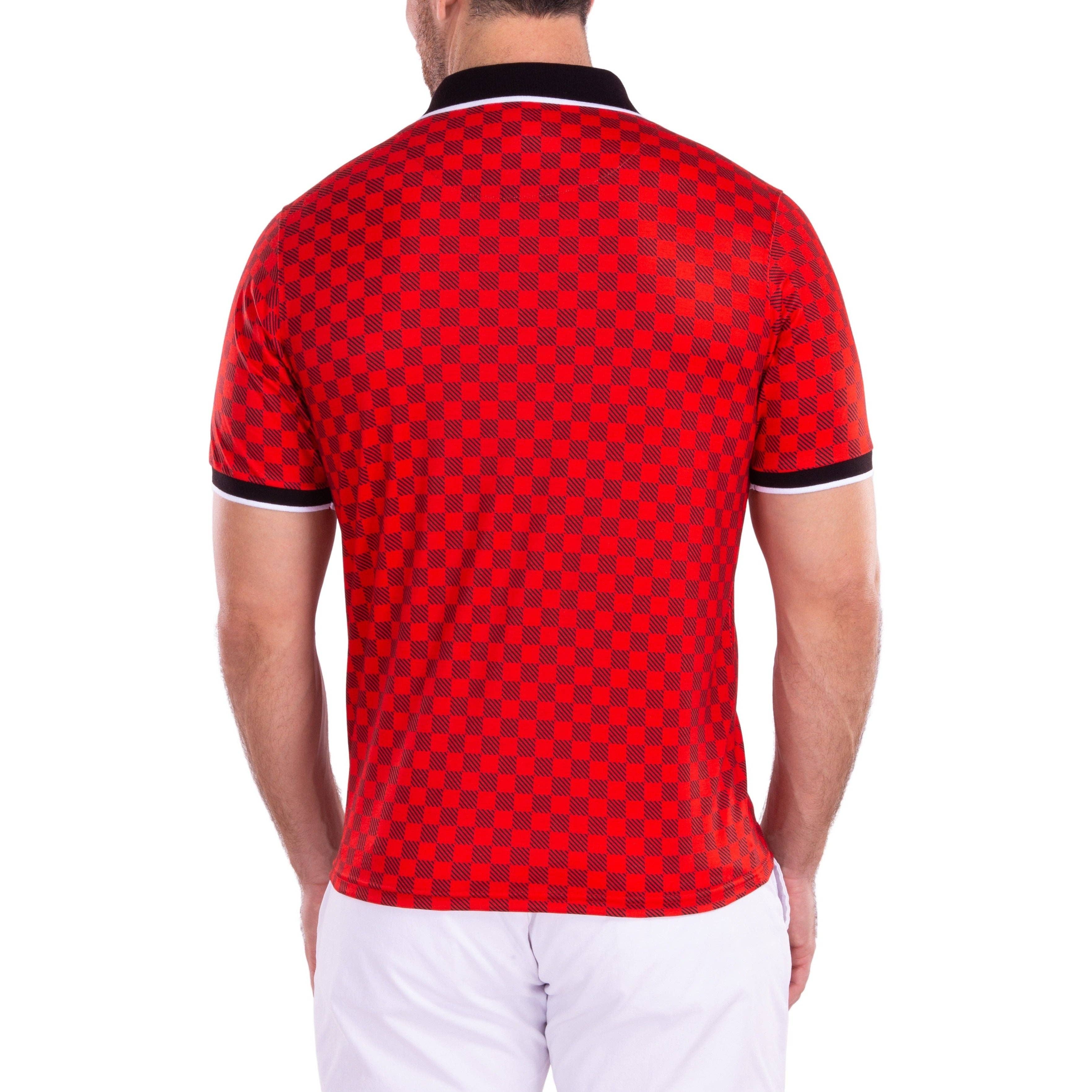 211840 - Red Printed Polo Shirt for wholesale on Faire1