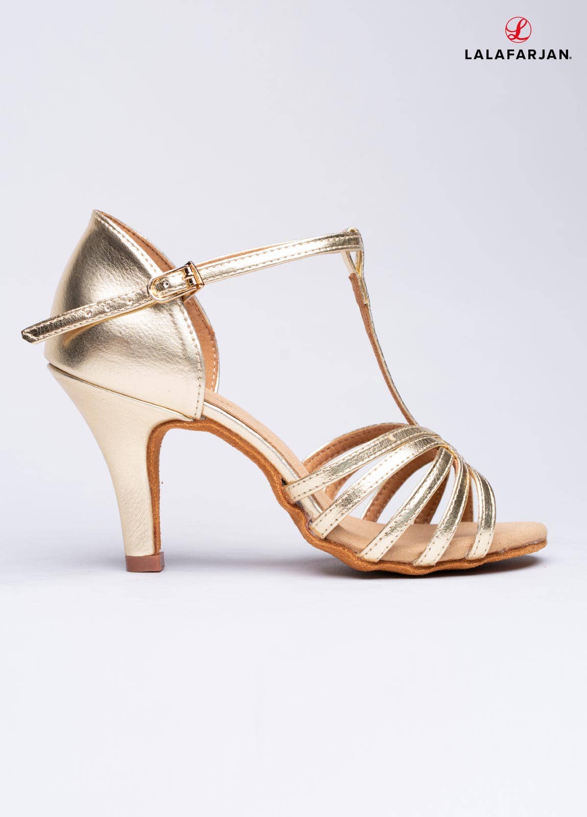 Lalafarjan & Lalafarjan GbR - Vente Talons hauts – femme - Chaussures de danse - ambre - or - cuir - stiletto - 8,5 cm4