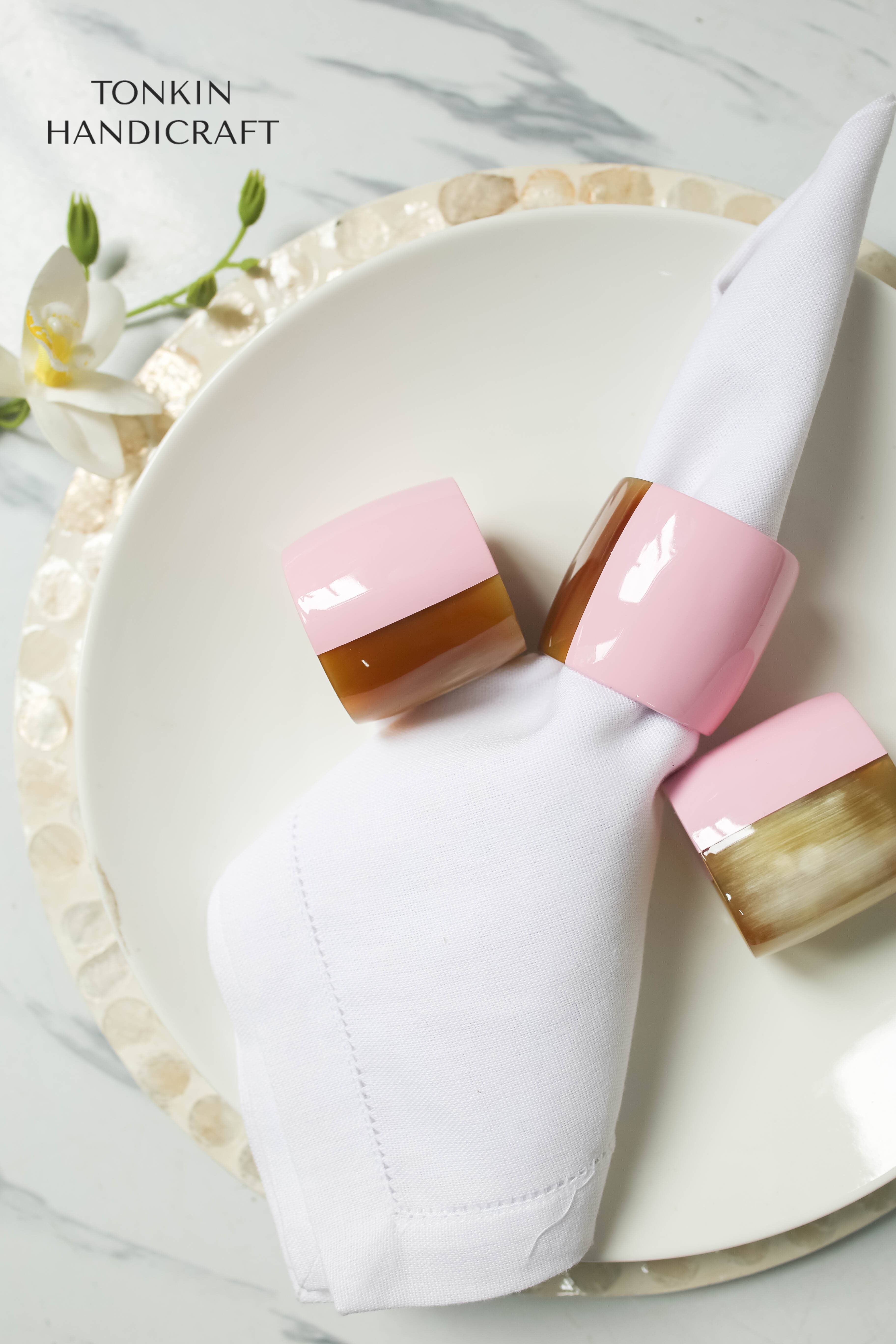 Tonkin Handicraft - Wholesale Napkin Ring - Lacquer Buffalo Horn Long Napkin Ring21