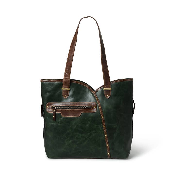 The Riley Handbag- Green for wholesale by Classy Leather Bags