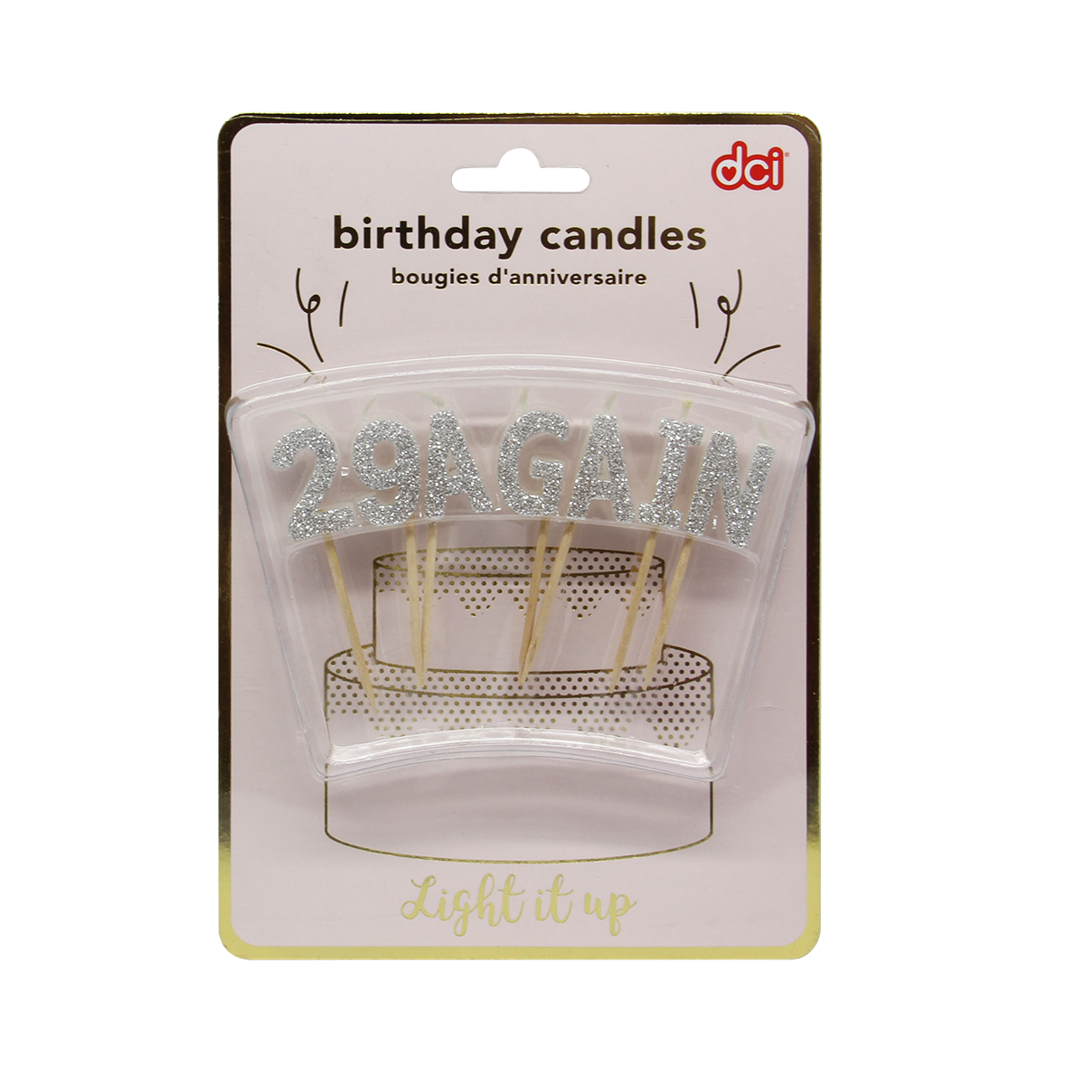 coexs novelty - Wholesale Cake Candle - 29 Again Glitter Candles1