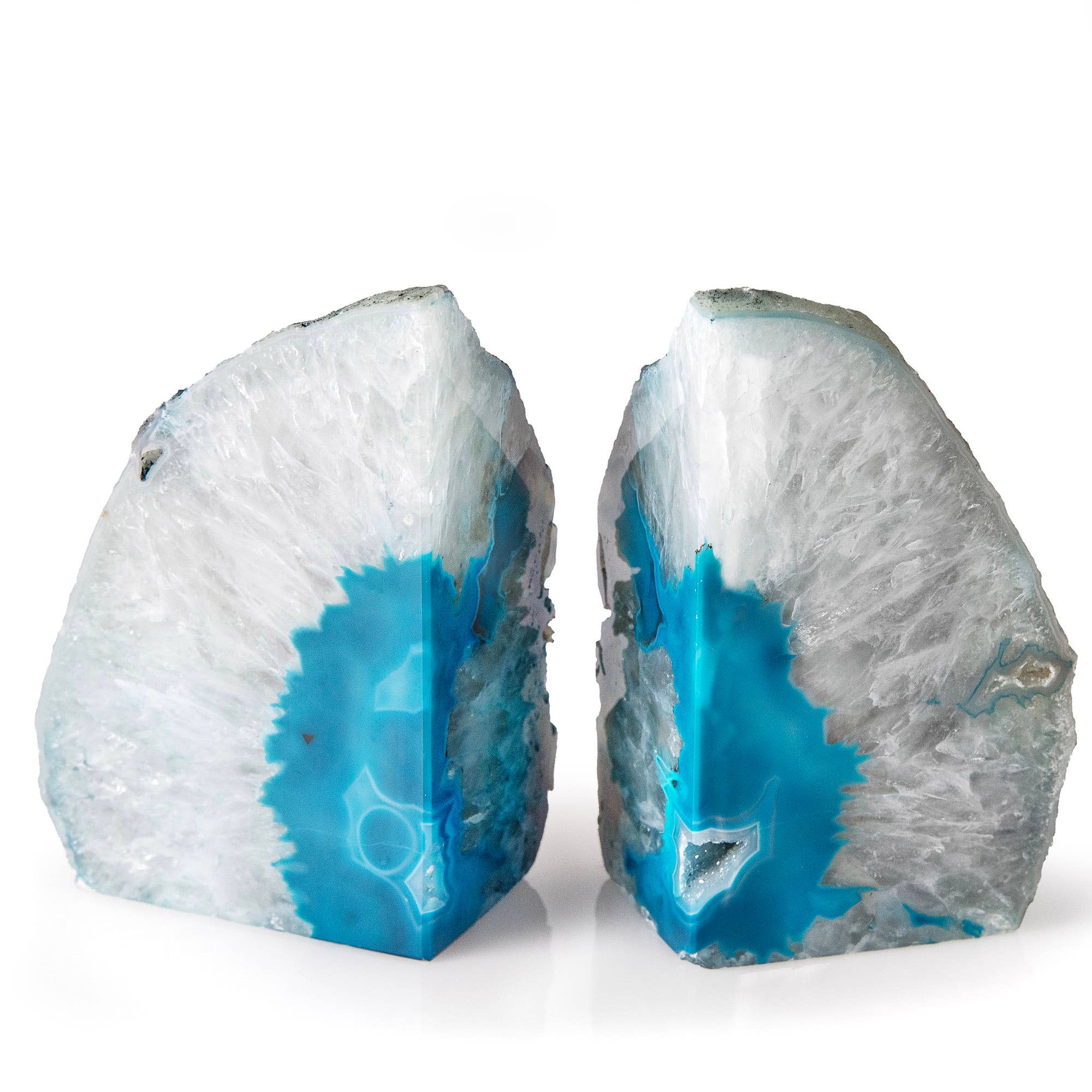 British Fossils - Wholesale Bookend - 4-5" Agate Bookends1