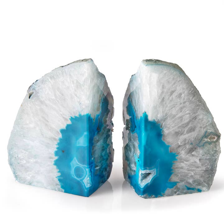 British Fossils - Wholesale Bookend - 4-5" Agate Bookends1