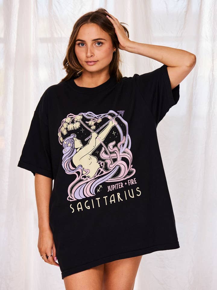 Sagittarius Boyfriend T-Shirt (Pre-Order) for wholesale by Astromantique ™