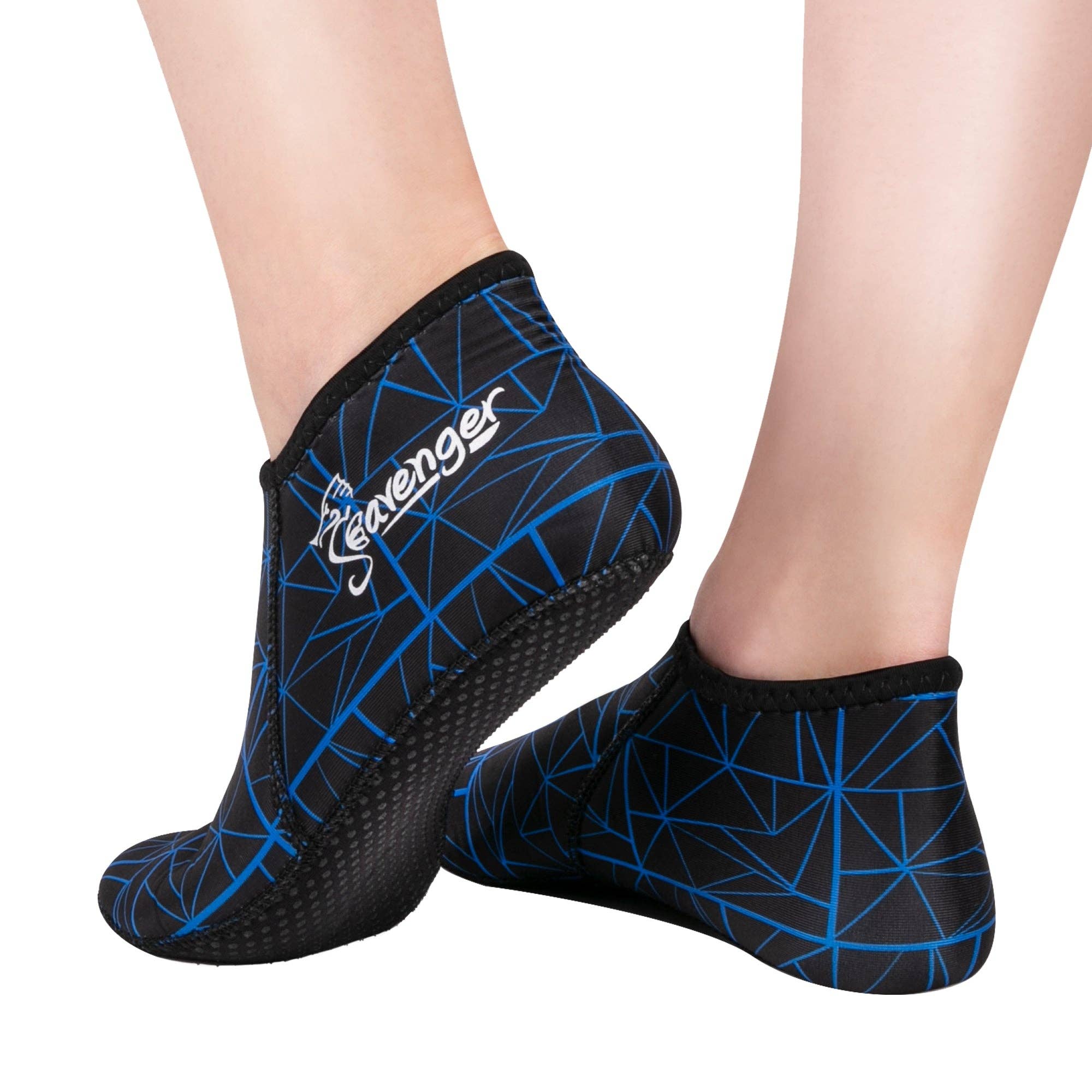 Seavenger - Wholesale Socks - Unisex - Zephyr 3mm Neoprene Socks - Geometric Blue1