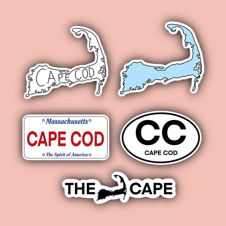 Cape Cod Sticker Pack for wholesale by Delmarva Stickers