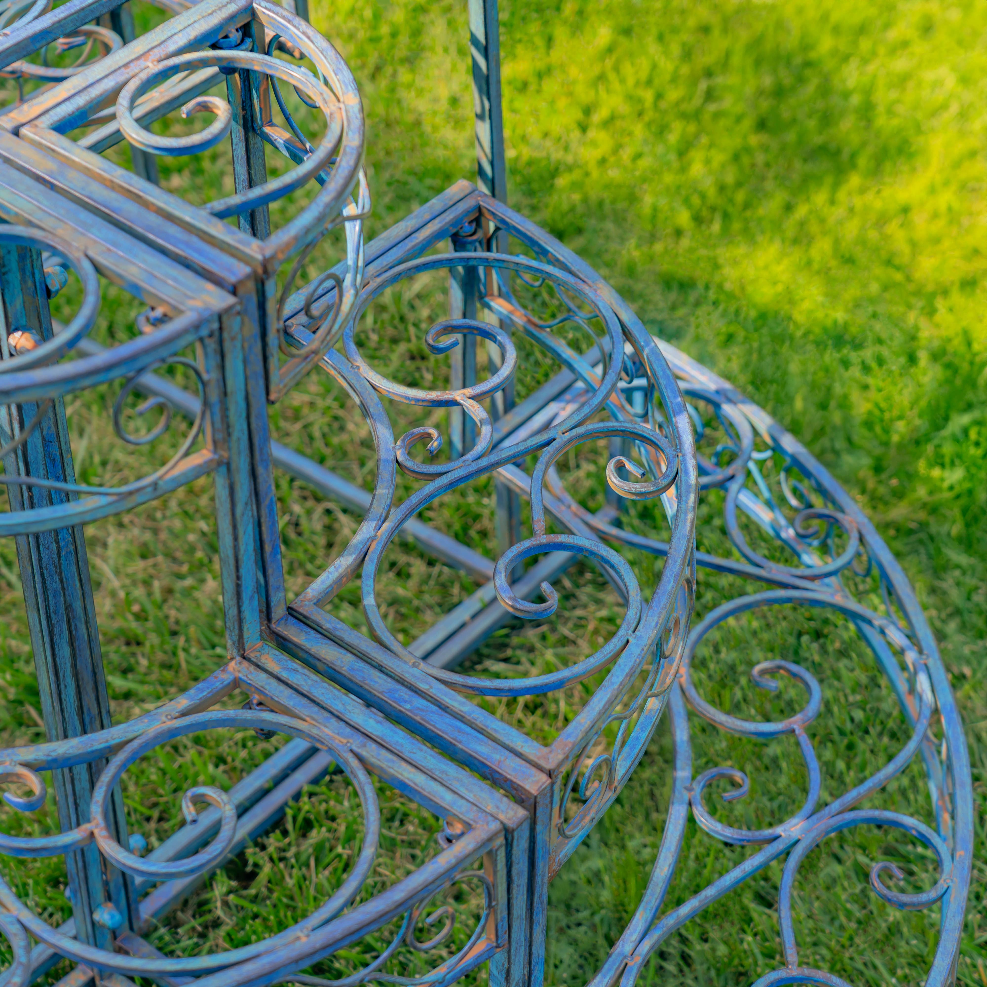 Zaer Ltd. International - Wholesale Plant Pot Stand - Three Tier Metal Riser Plant Stand Display "Stephania"10