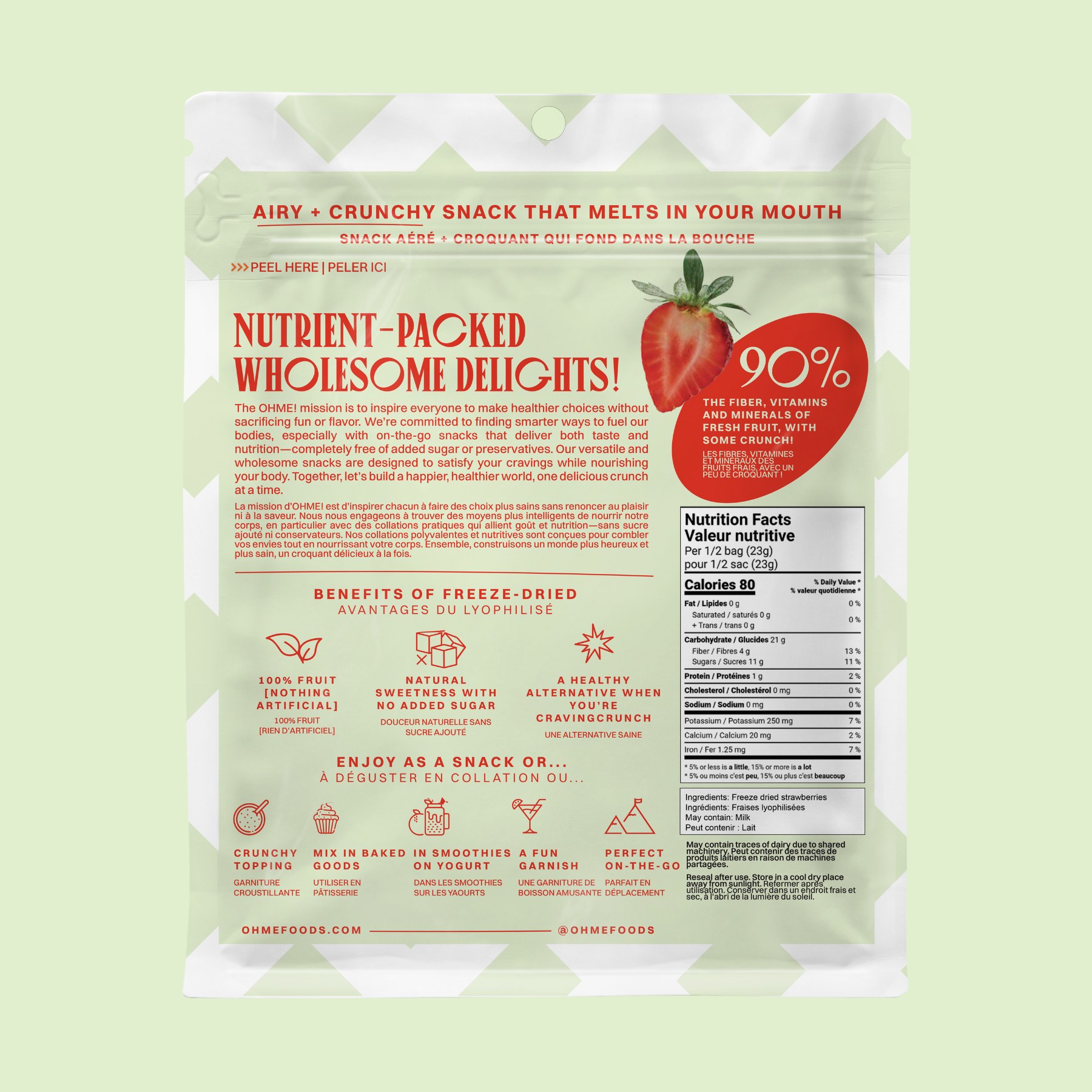 OHME! Foods - Wholesale Dried/Dehydrated Fruit - Freeze-Dried Strawberries (Sliced)5