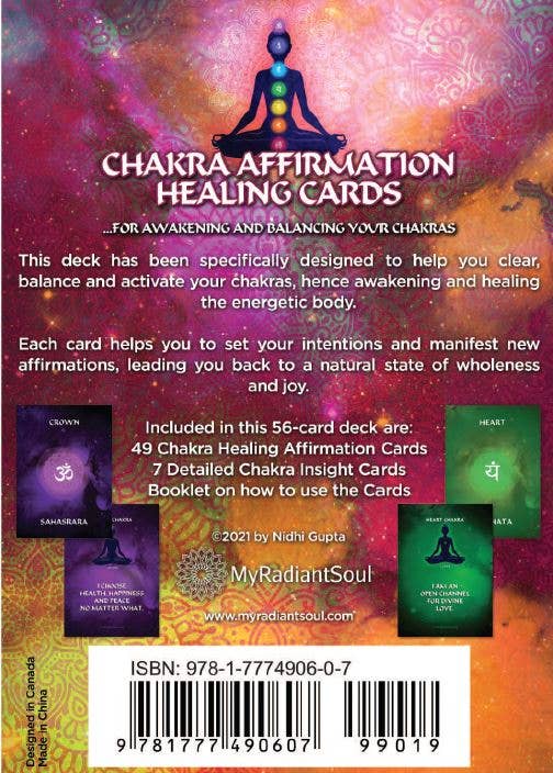Sansaara Living - Vente Cartes de tarot - Oracle Deck : cartes d'affirmation pour la guérison des chakras8
