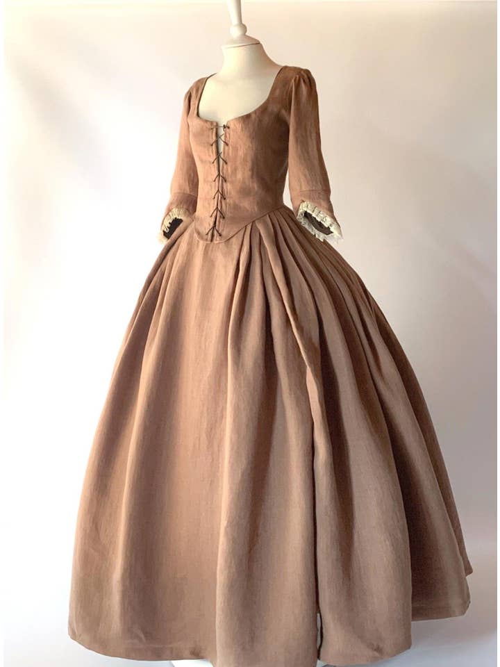 Atelier Serraspina - Vendita all'ingrosso Costume di carnevale - Donna - LOUISE, Abito Toffee del XVIII secolo