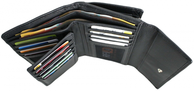 hide & chic – Engroshandel Tegnebog - Dame – RFID pung i fuldnarvet koskindslæder. Sort, brun, blå eller rød. Stil nr. 21004 Hide & Chic29