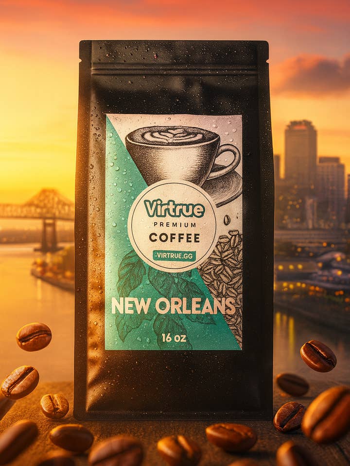 Café Torrado Escuro de Nova Orleães | 16oz - Gourmet de Pequena Produção por atacado de Virtrue