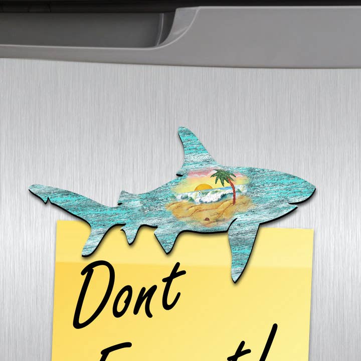 Shark Shaped Refrigerator Eco Wood Magnets for wholesale by Designocracy