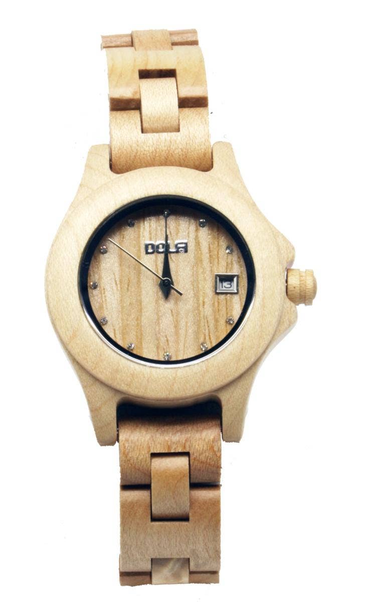 Dolfi - Wholesale Wrist Watch - Women's - Wooden Watch for Woman with Swarovski – Sunday 16075