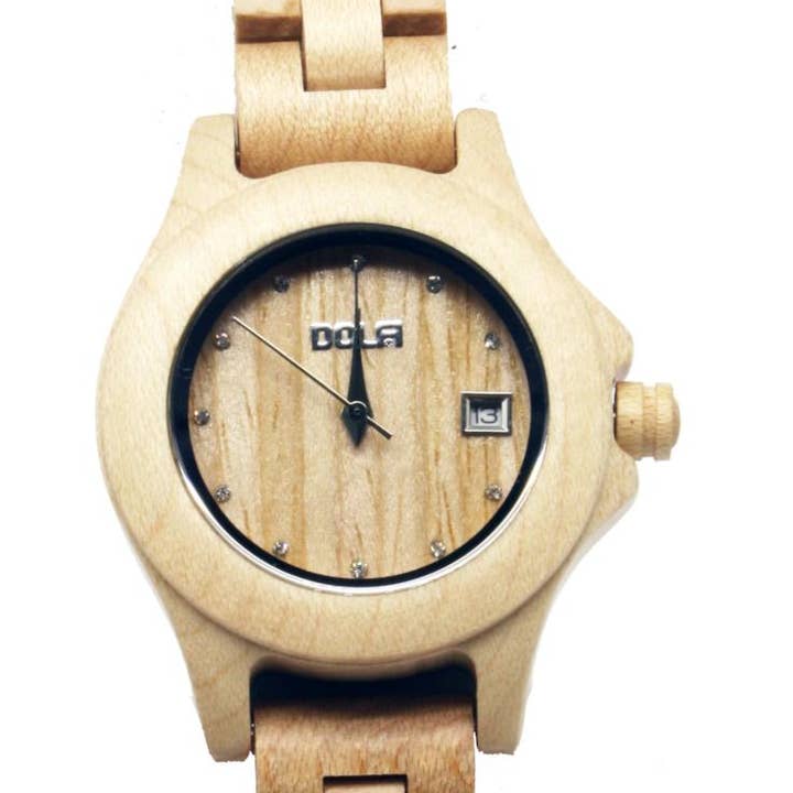Dolfi - Wholesale Wrist Watch - Women's - Wooden Watch for Woman with Swarovski – Sunday 160750