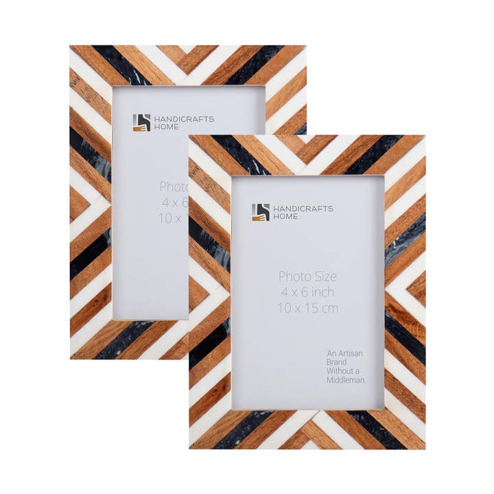 Handicrafts Home - Wholesale Picture Frame - Photo Frame Marquet-Cosmo in Multi, Pack of 2, 8 Sizes1