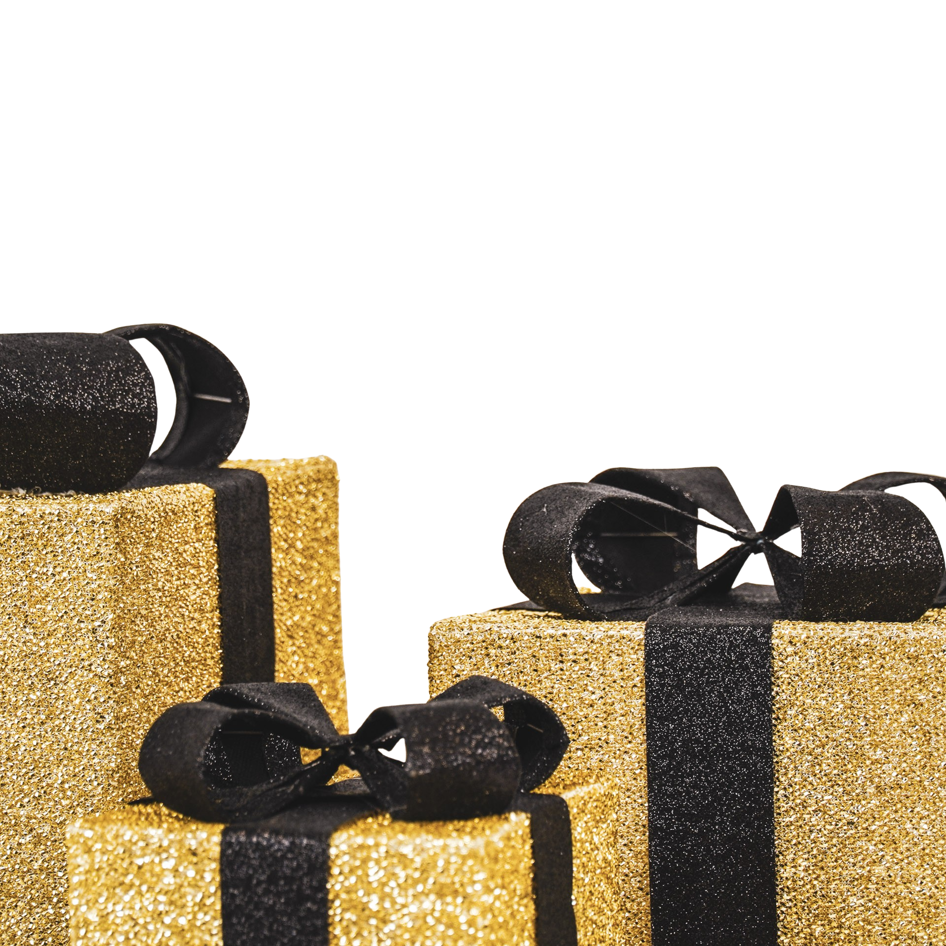 Housevitamin bv - Wholesale Christmas Decoration - Led Xmas Gift - S3 - Polysterene - Gold/Black -15/20/25cm1