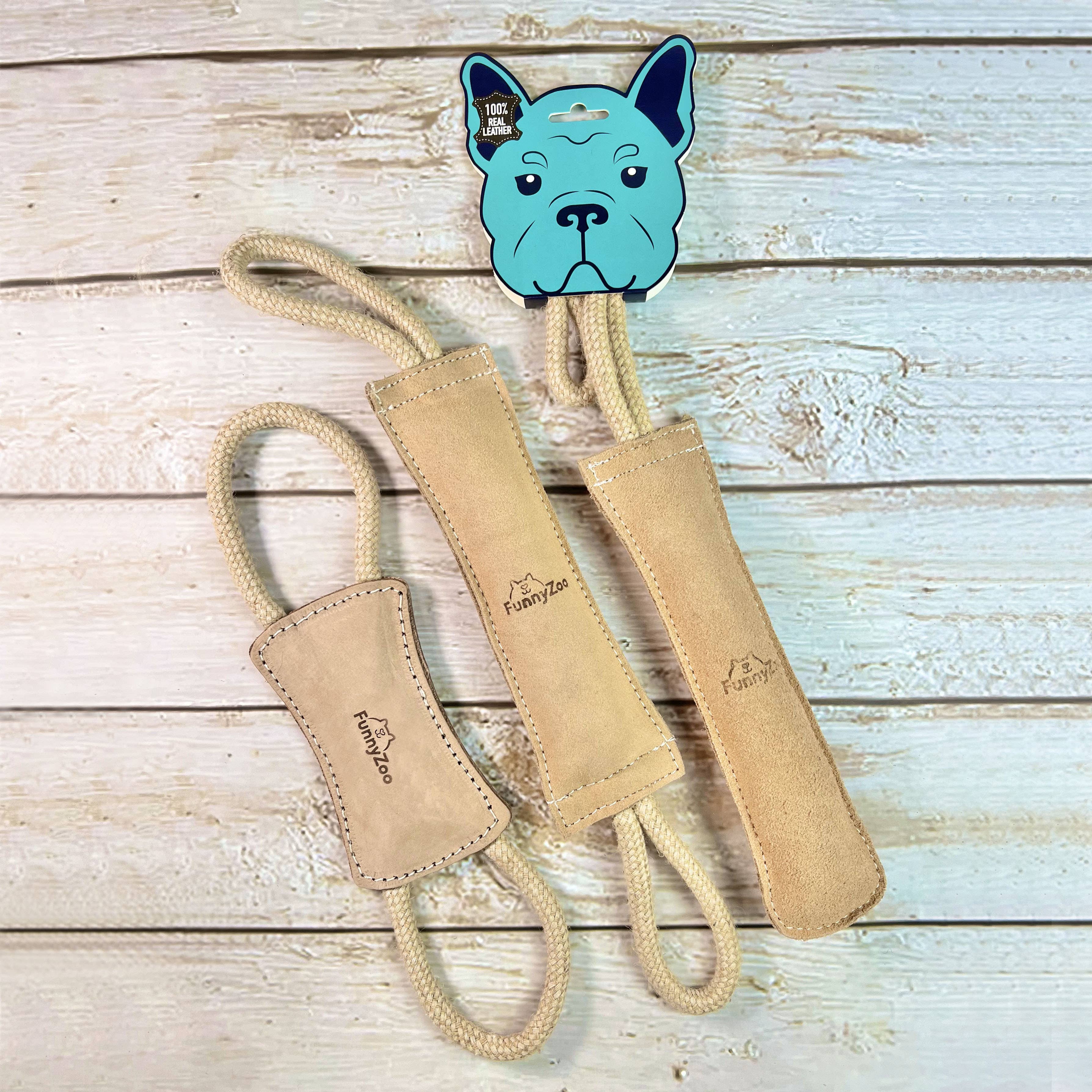 Funny Zoo – Engroshandel Tovlegetøj - Hund – Læder trækkelegetøj til hunde med dobbelte lag5