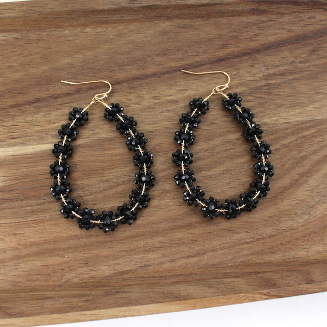 Pretty Persuasions - Wholesale Dangle Earrings - E24098 Beaded Flower Dangle Earrings11