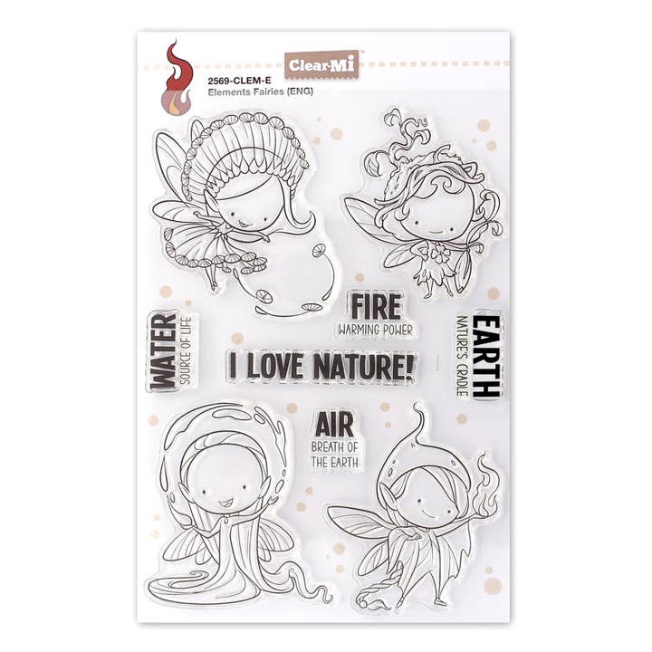 Elements Fairies ENG klare polymerstempler for engroshandel hos Impronte D'Autore