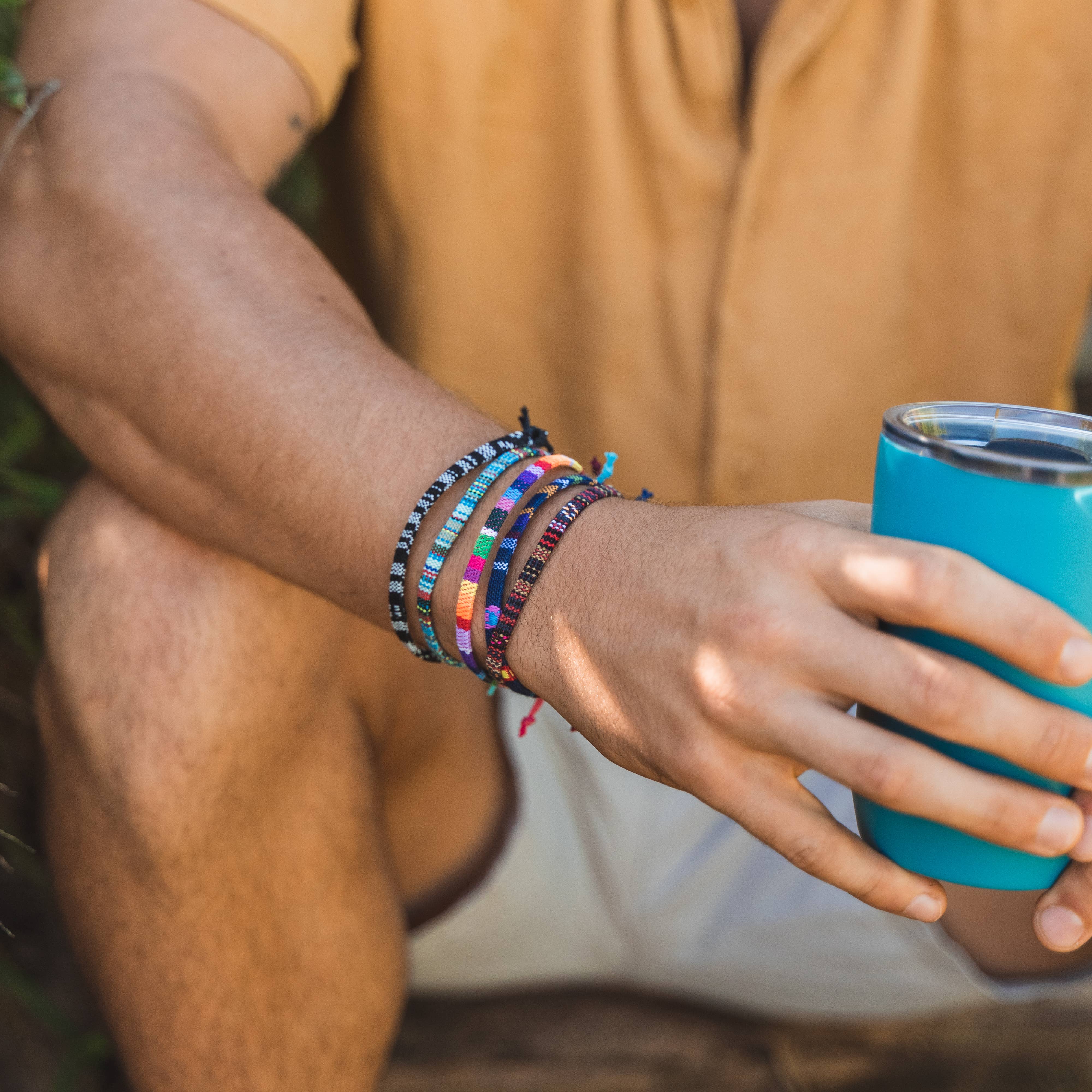 Natalia - Wholesale Woven/Braided Bracelet - Adjustable Flat Woven Boho Rope Bracelets - 12 Pack1