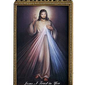 Ms 6" Div Mrcy Holy Water Font for wholesale by Christian Brands Catholic