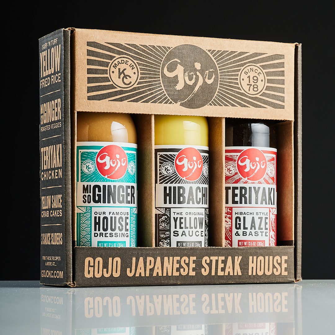 Gojo Japanese Foods - Wholesale Sauce - Hibachi Variety Pack - Teriyaki, Yellow Sauce, Miso Ginger4