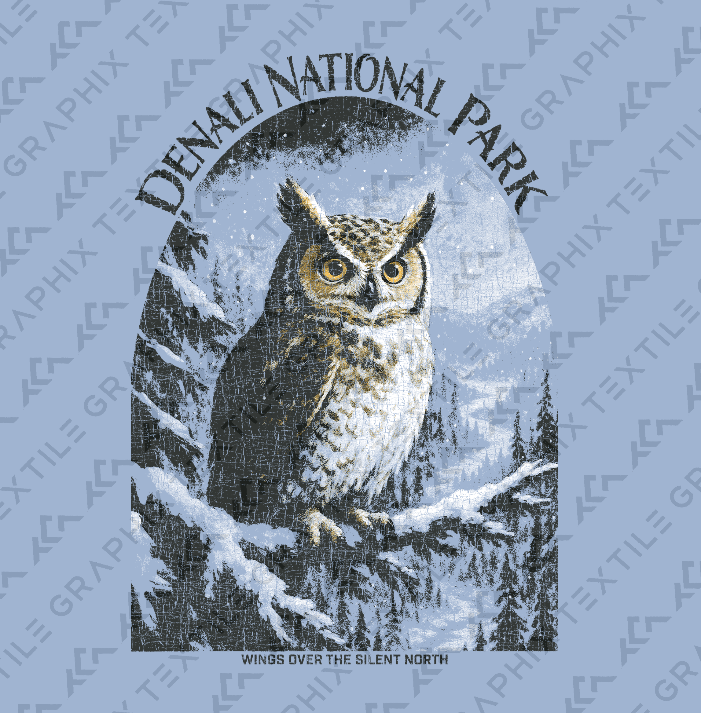 Textile Graphix - Wholesale Hoodie - Unisex - Winter Owl Hoodie – Vintage Alaska Wildlife Design6