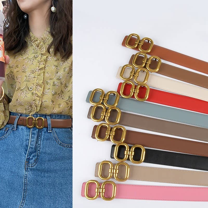 PEACH ACCESSORIES – wholesale Bälte - Dam – Mångsidigt bälte med dubbel ringbuckle BEL0571