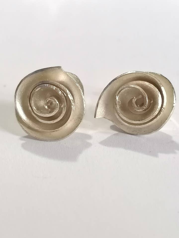 Rose Studs in Silver for wholesale by Andrew O'Dell Jewellery