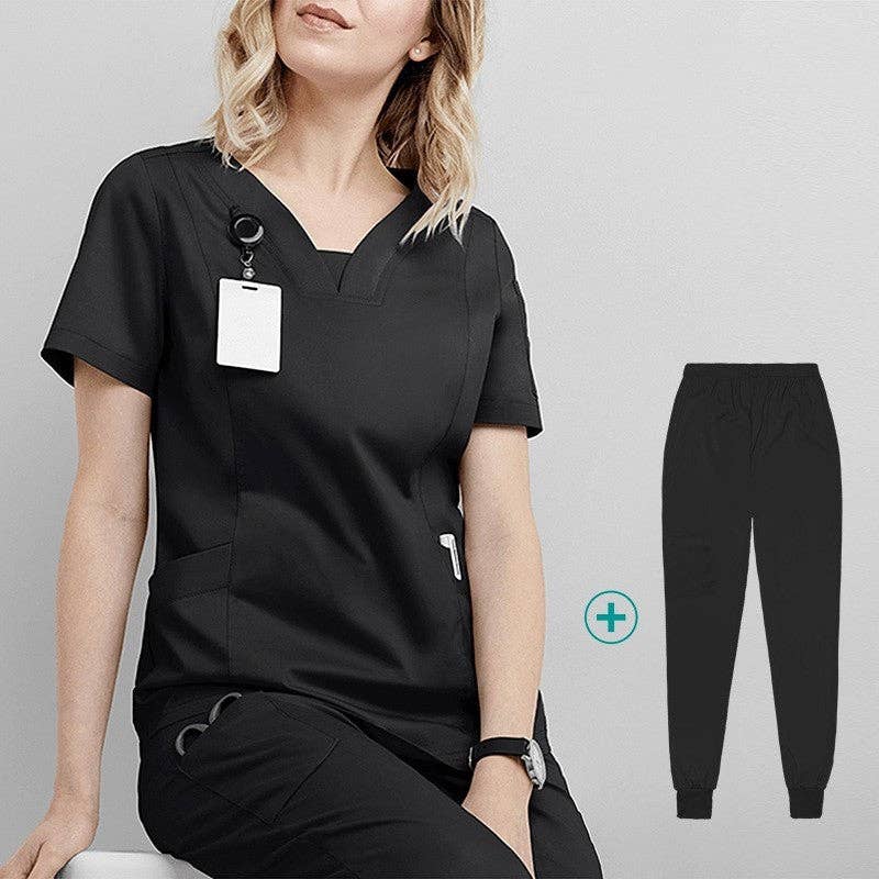 FurDecoration - Wholesale Healthcare Uniform - Women's - Short Sleeve Straight Leg Scrub Suit4