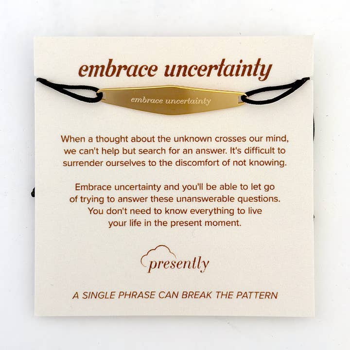 Embrace Uncertainty – Nylon Support Bracelet for wholesale by Presently | Words To Return To | Jewelry & Accessories