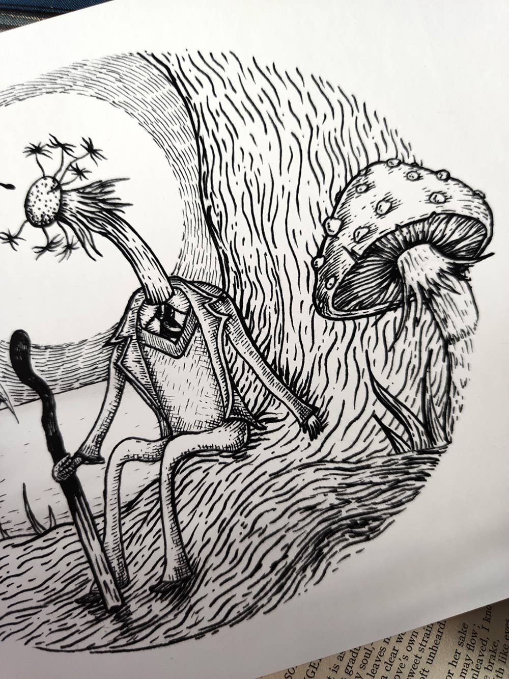 Jon Turner Illustration – wholesale Art print – Melancholy Mandelion art print1