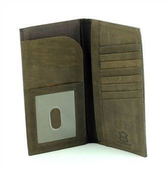 Leather Impressions Inc - Wholesale Wallet - Women's - Gator Print Pebbled Grain Water Buffalo Rodeo Wallet 172611