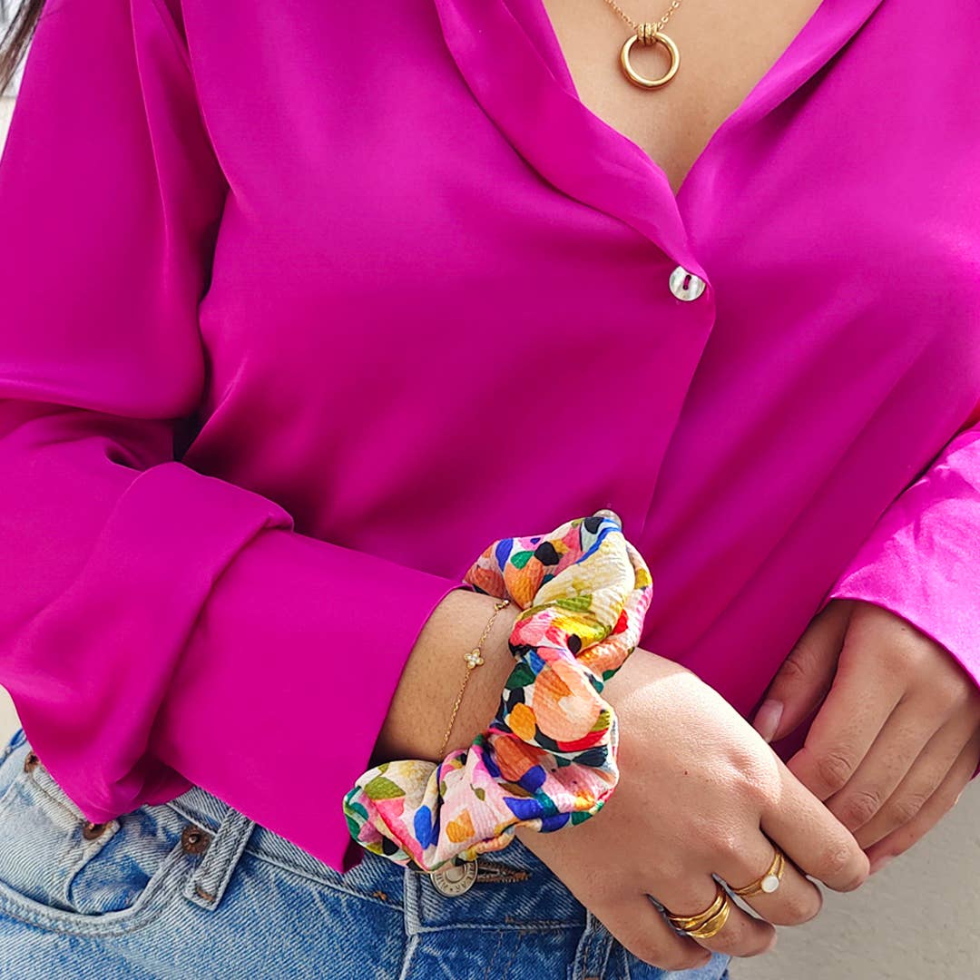 Laure Derrey - Wholesale Scarf - Women's - CHOUCHOU TIDA / multicolored floral polyester1