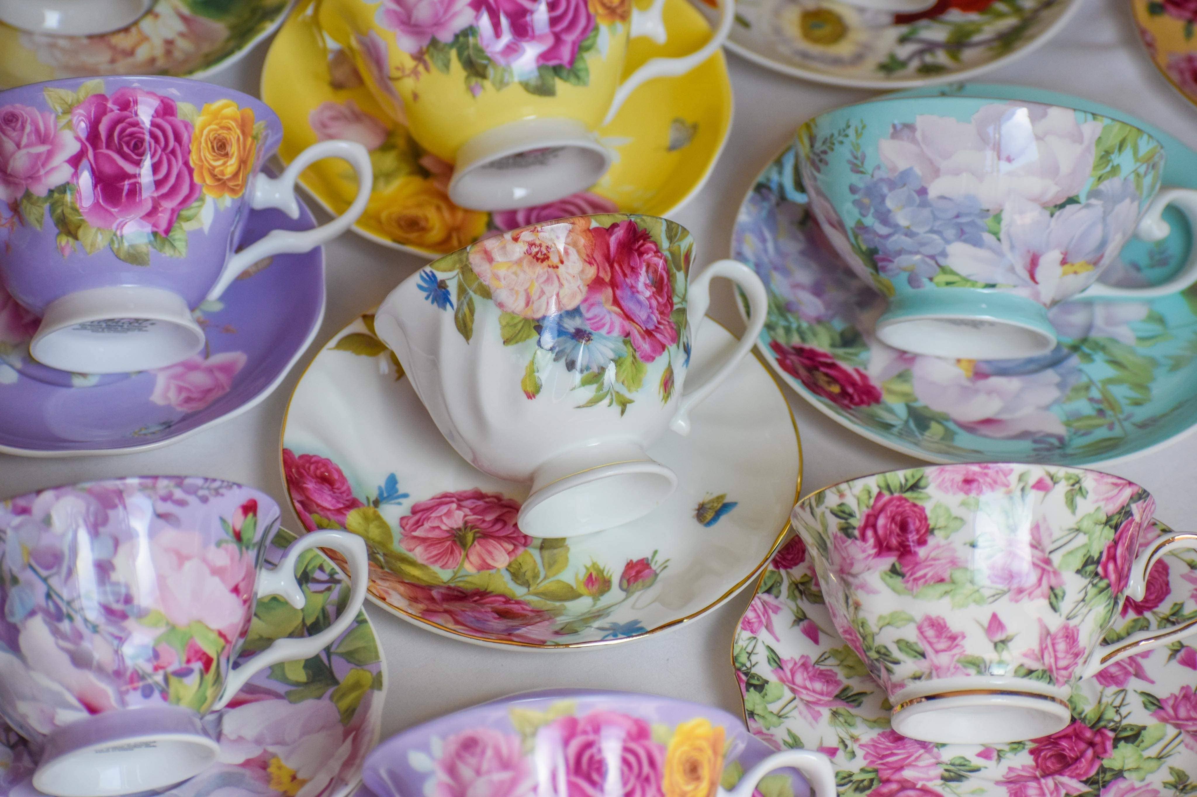 All Little Cute Things - Wholesale Tea Set - Tea Party Mismatched teacups Event Planner9