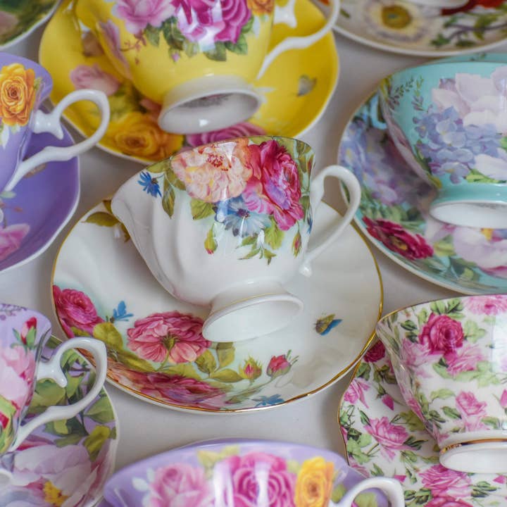 All Little Cute Things - Wholesale Tea Set - Tea Party Mismatched teacups Event Planner9